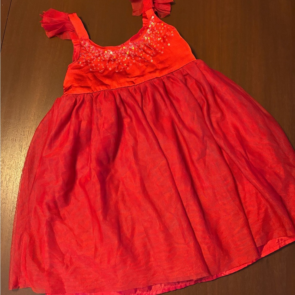 Satiny Dress with Sequin Detail